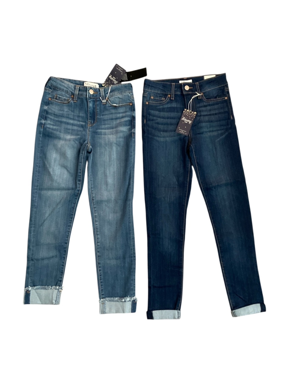 Kids Girls size 10 stitchfix revery jeans ankle skinny roll cuff